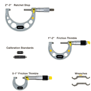 0-3" x 0.0001 Graduation Asimeto Enamel Micrometer Set