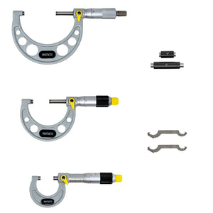 0-3" x 0.0001 Graduation Asimeto Enamel Micrometer Set