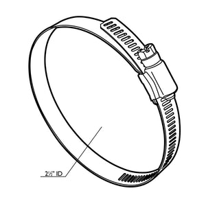 2-1/2'' Stainless Steel Hose Clamp, 1-Pack