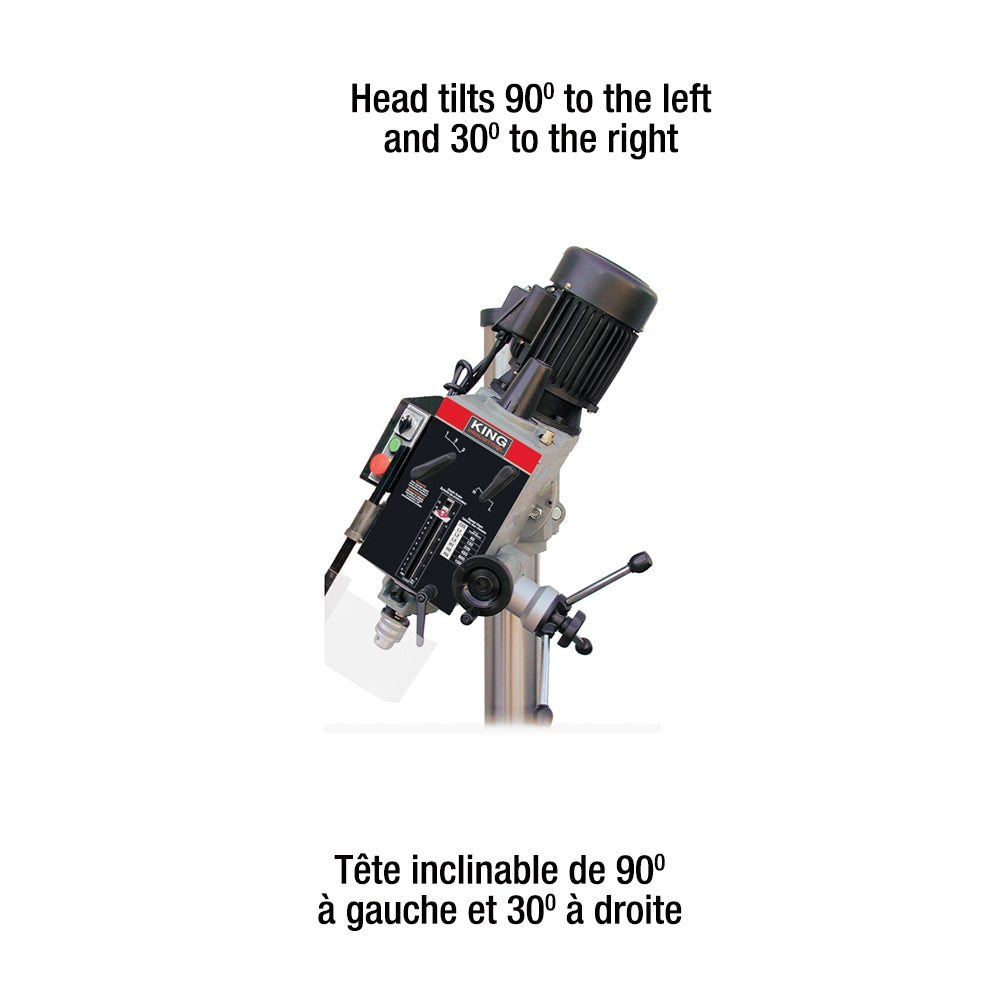21" GEARHEAD MILLING DRILLING MACHINE 220V