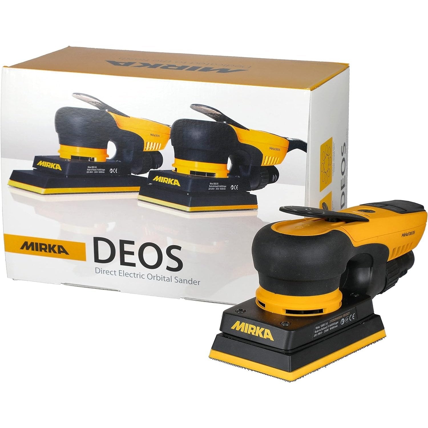 3 x 5" Mirka DEOS 353X Vacuum-Ready Electric Sander 3mm Orbit