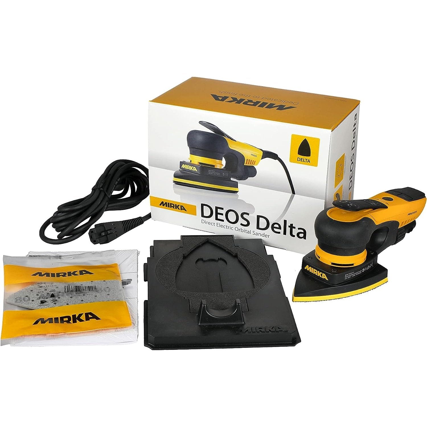 4 x 6 x 6" Mirka DEOS Delta 663 Vacuum-Ready Electric Sander 3mm Orbit