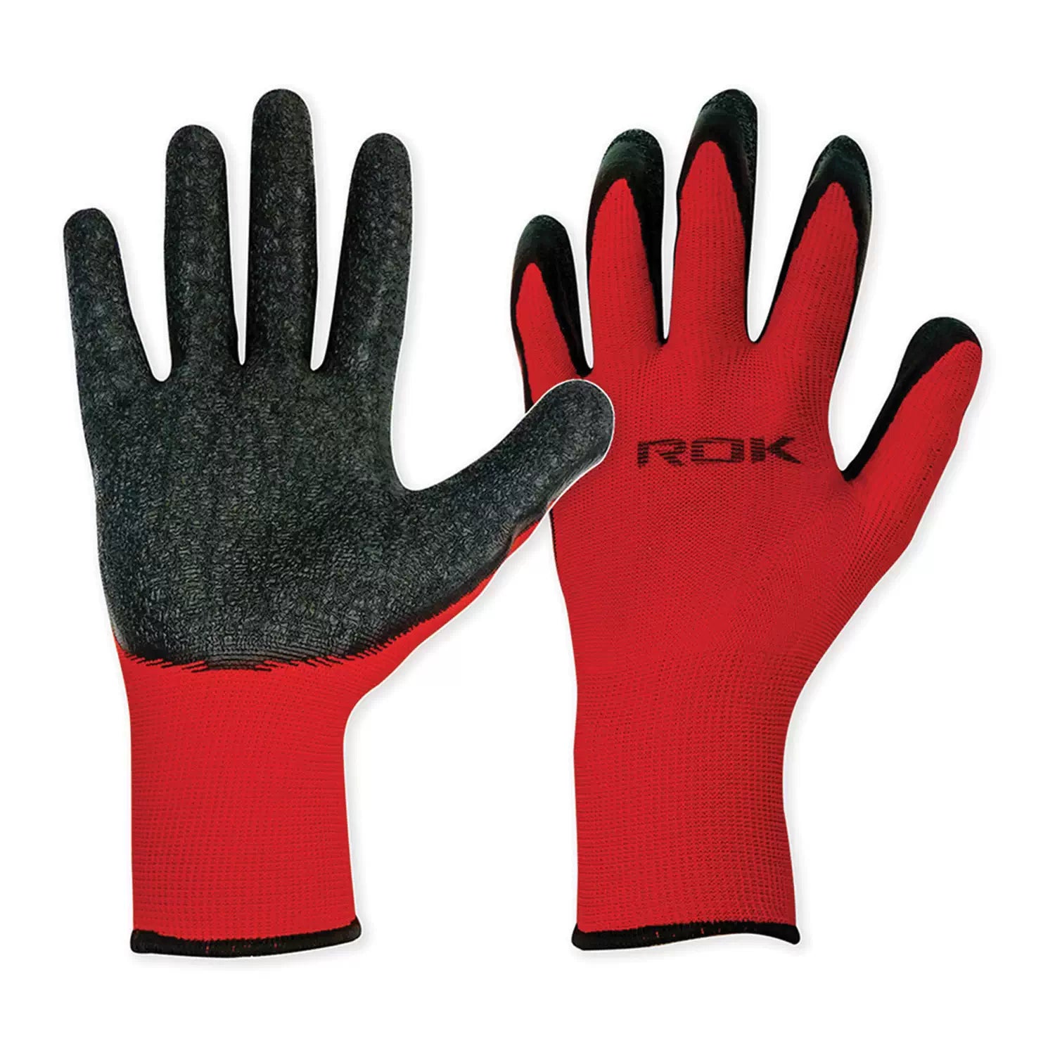 6 pk Latex Coated Poly Lined Contractor Gloves