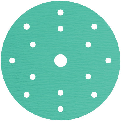 6" x 15 Hole - Velcro Hook & Loop Sanding Discs
