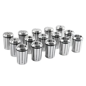 R8-OZ25 Collet Set 15 Pc/Sets , w/ 1 R8 Collet Chuck, and 1/8", 3/16", 1/4", 5/16", 3/8", 7/16", 1/2", 9/16", 5/8", 11/16", 3/4", 13/16", 7/8", 15/16" & 1" OZ25 Collets, 1 Spanner Wrench, 0223-0362