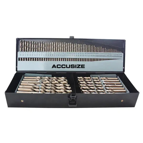 M35 HSS+5% Cobalt Premium 115 Pcs Drill Set 3-in-1, 135 deg split point, 1/16-1/2" + #1 to 60 + A to Z, Fully Ground
