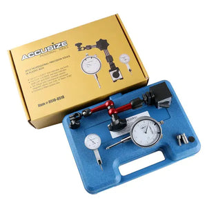 Accusize 0510-0518 - 3pc Measuring Tools Set, 1" x 0.001" Dial Indicator, 0.03" x 0.0005" Dial Test Indicator & a 30kgs Mini Magnetic Base, Professional Combo