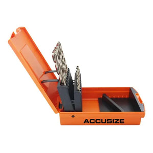 Accusize 3110-1119 - M35 HSS+5% Cobalt Metric Drill Set, 1 to 10mm by 0.5mm, 135 deg split point