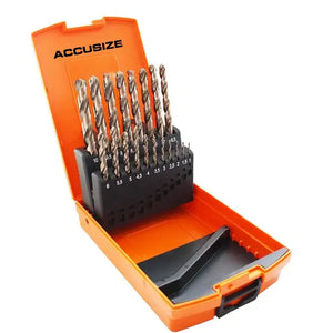Accusize 3110-1119 - M35 HSS+5% Cobalt Metric Drill Set, 1 to 10mm by 0.5mm, 135 deg split point