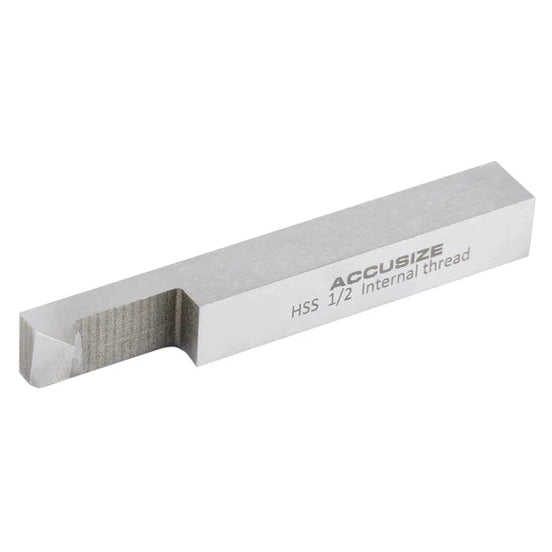 Accusize - 8 pcs H.S.S. Tool Bit Set, Pre-Ground for Turning & Facing Work, 1/4", 5/16", 3/8" & 1/2"