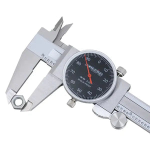 Accusize -Dial Caliper Black Face, White Scale, Red Needle, inch
