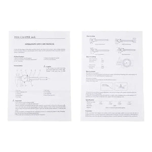 Accusize -Dial Caliper Black Face, White Scale, Red Needle, inch