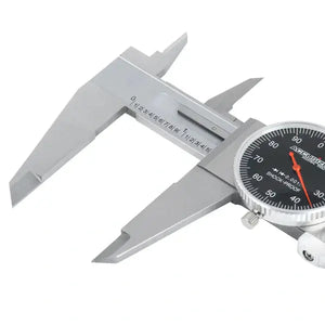 Accusize -Dial Caliper Black Face, White Scale, Red Needle, inch