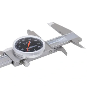 Accusize -Dial Caliper Black Face, White Scale, Red Needle, inch