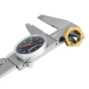 Accusize -Dial Caliper Black Face, White Scale, Red Needle, inch