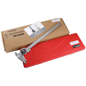 Accusize -Dial Caliper Black Face, White Scale, Red Needle, inch