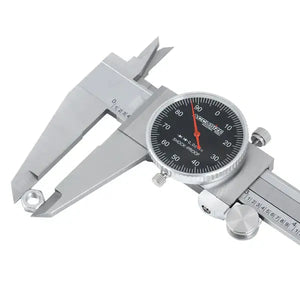 Accusize -Dial Caliper Black Face, White Scale, Red Needle, inch