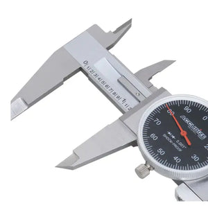 Accusize -Dial Caliper Black Face, White Scale, Red Needle, inch