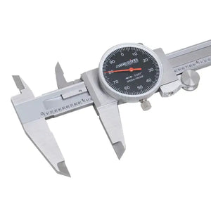 Accusize -Dial Caliper Black Face, White Scale, Red Needle, inch