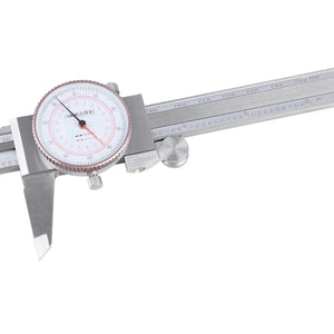 Dual Needle Precision Inch/Metric Dial Caliper, Stainless Steel 8"/200mm