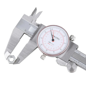 Dual Needle Precision Inch/Metric Dial Caliper, Stainless Steel 6"/150mm