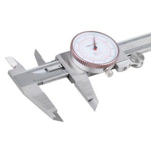 Dual Needle Precision Inch/Metric Dial Caliper, Stainless Steel 8"/200mm