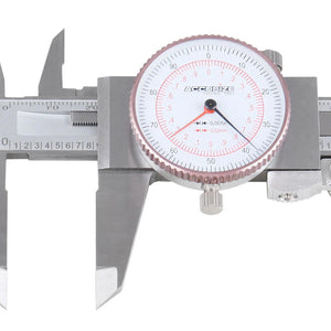 Dual Needle Precision Inch/Metric Dial Caliper, Stainless Steel 6"/150mm