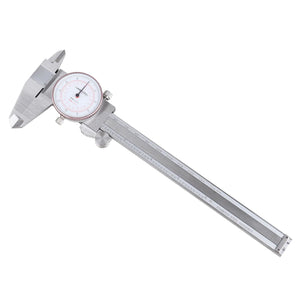 Dual Needle Precision Inch/Metric Dial Caliper, Stainless Steel 6"/150mm