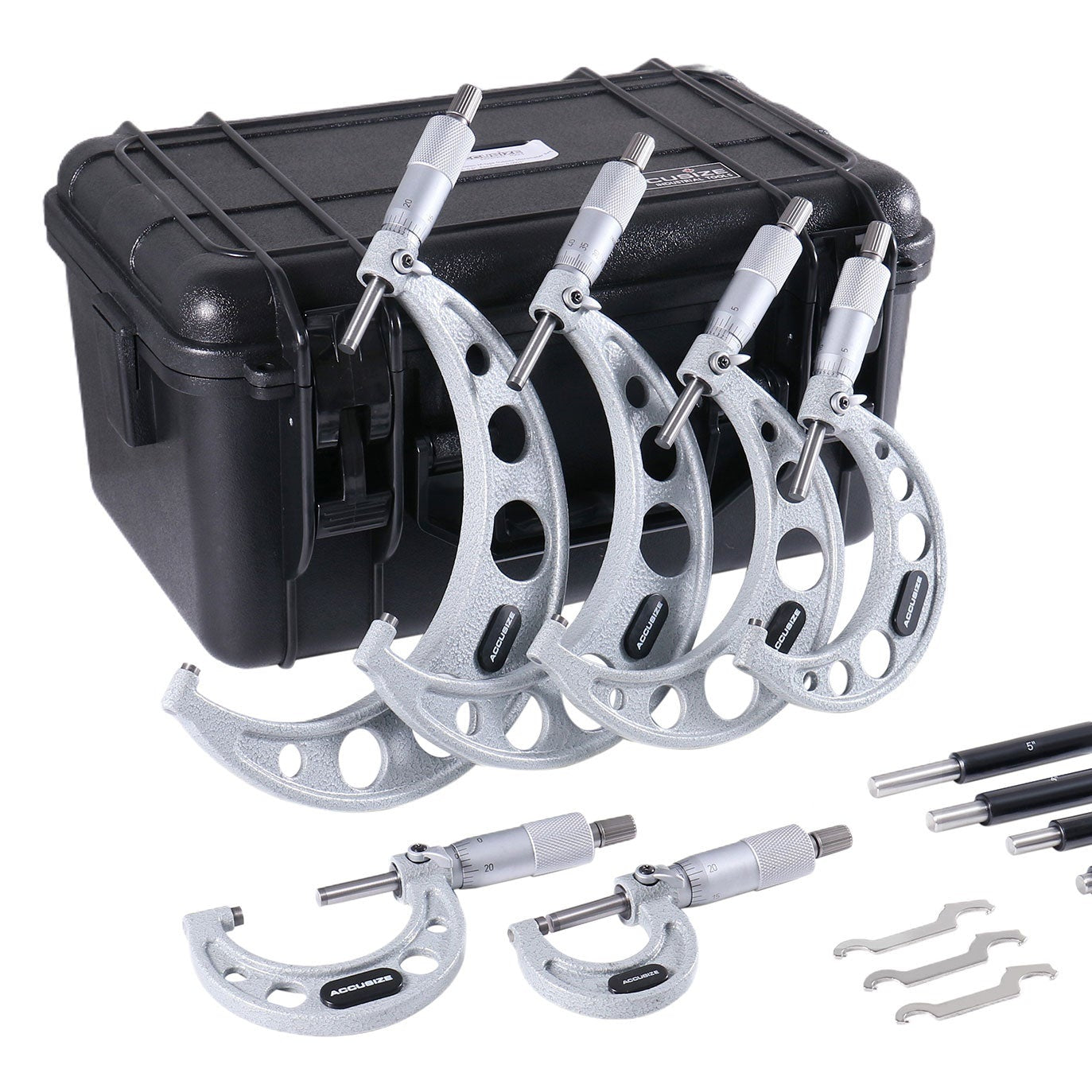 Accusize EG00-0906 - 0-6" X 0.0001" 6 pc/set Ultra-Precision M-Type Outside Micrometer Sets