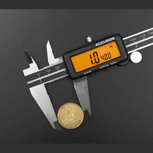 Accusize - Full Screen Yellow LCD Electronic Digital Caliper, Metric/Inch