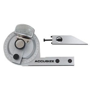 Accusize S855-C802 - Universal Dial and Bevel Protractors, 6" & 12" Blades