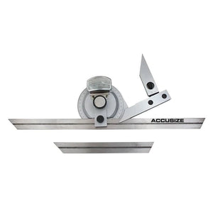 Accusize S855-C802 - Universal Dial and Bevel Protractors, 6" & 12" Blades