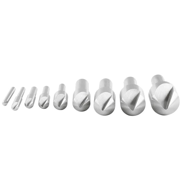 Accusize - Single Flute HSS Countersink Sets, 9 pcs/set