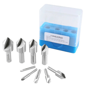 Accusize - Single Flute HSS Countersink Sets, 9 pcs/set