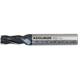 Accusize - Standard Tooth, TiAlN Coated, M42-8% Cobalt Roughing End Mills
