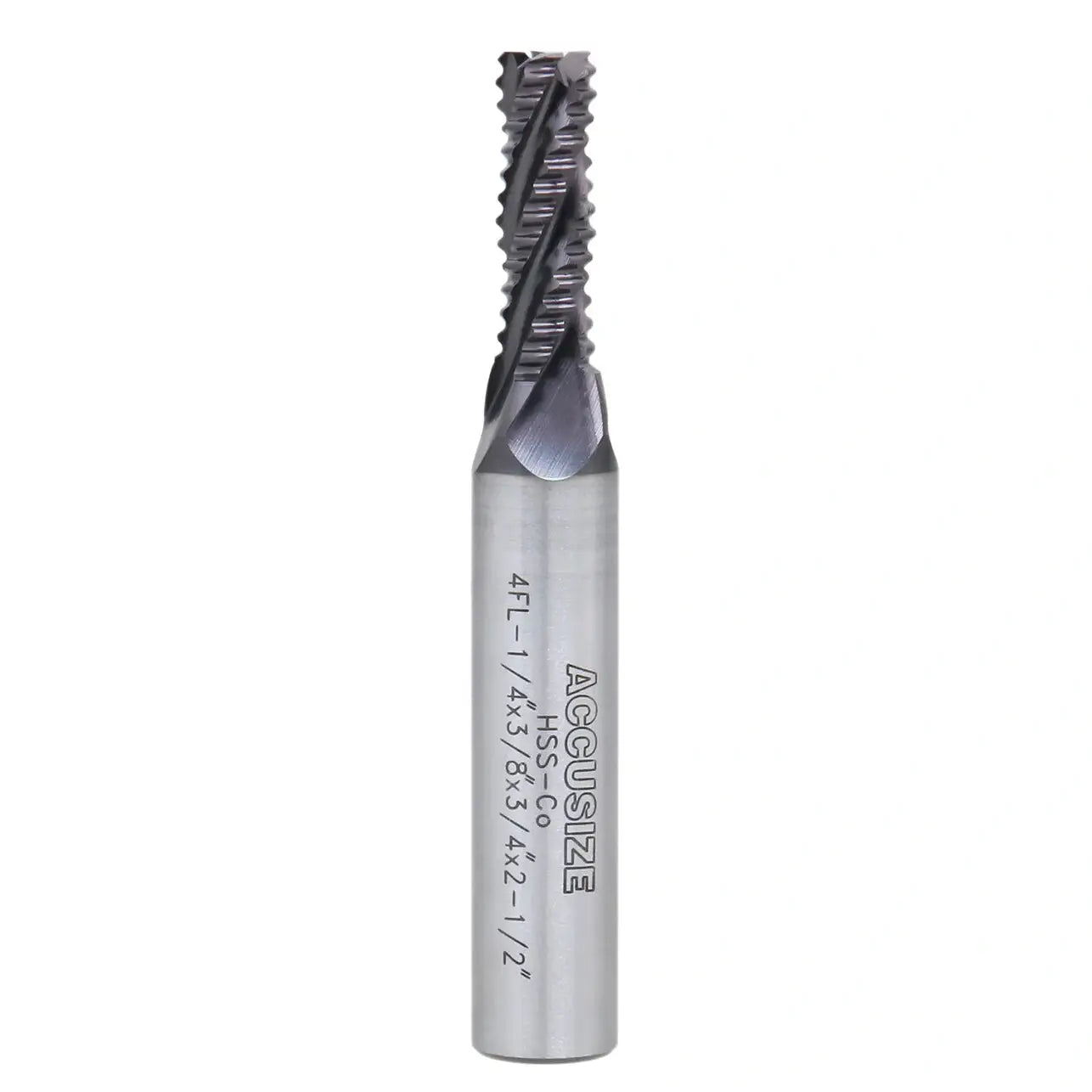 Accusize - Standard Tooth, TiAlN Coated, M42-8% Cobalt Roughing End Mills