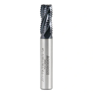 Accusize - Standard Tooth, TiAlN Coated, M42-8% Cobalt Roughing End Mills