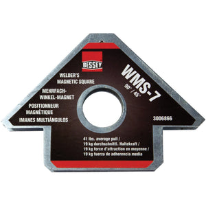 Bessey WMS-7 - Magnetic Square Arrow Shape, 90/45 Degrees, 41 lbs Pull