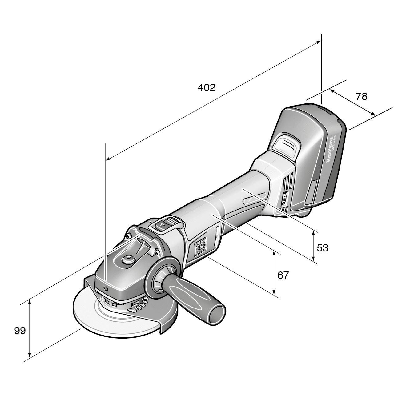CCG 18-115 BL Cordless 4-1/2 in. angle grinder 18V N09