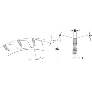 Dimar 100ADJ - 100mm Dia, Carbide Tipped, Adjustable Scoring Blade, 2x12 Teeth, ATB, Replacement Part