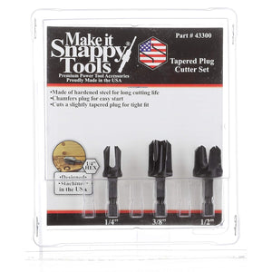 Dimar 43300 - 3 pcs Snappy Tapered Plug Cutter set