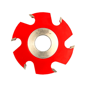 Dimar 707N-125-6 - 125mm Dia, Carbide Tipped, Grooving Cutter with Chip Limitation, 1/4" Cutting Height, 6 Teeth