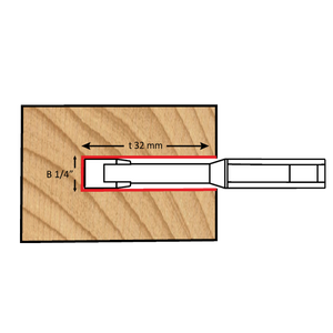 Dimar 707N-125-6 - 125mm Dia, Carbide Tipped, Grooving Cutter with Chip Limitation, 1/4" Cutting Height, 6 Teeth