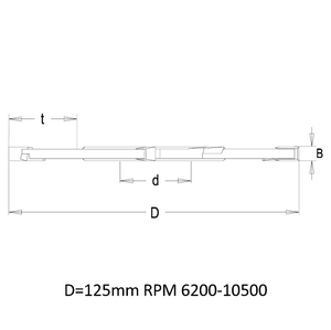 Dimar 707NF-125-10 - 125mm Dia, Carbide Tipped, Grooving Cutters with Spurs, 3/8" Cutting Height, 4+4 Teeth