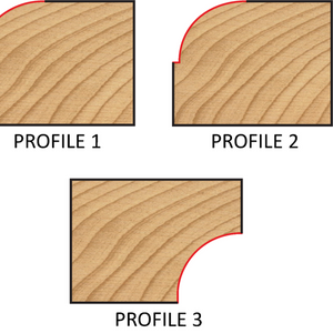 Dimar 912R4-10 - 1 3/8" Dia, Carbide Tipped, Matching Corner Round Bits, 2 Flutes, 1/4" Shank, 2 27/32" Length