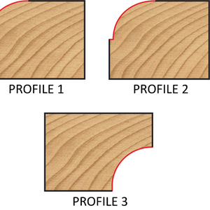 Dimar 912R4-8 - 1 1/4" Dia, Carbide Tipped, Matching Corner Round Bits, 2 Flutes, 1/4" Shank, 2 23/32" Length