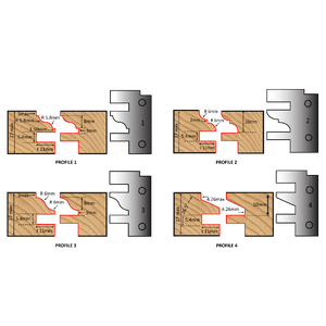 Dimar K142C-3B -120mm Dia, Carbide Inserts, Tongue & Groove Cutter, 40mm Cutting Length