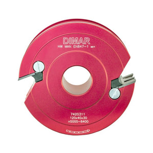 Dimar K142C-3B -120mm Dia, Carbide Inserts, Tongue & Groove Cutter, 40mm Cutting Length