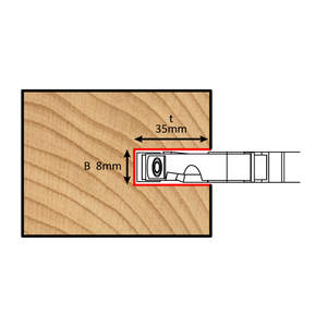 Dimar K8C125-8 - 125mm Dia, Carbide Inserts, Grooving Cutter with Scorers, 8mm Cutting Height, 4+4 Teeth