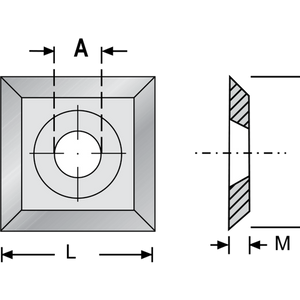 Dimar L12 - 12mm Length, Carbide Insert, 4 Edges, 12mm Width, 1.5mm Thickness